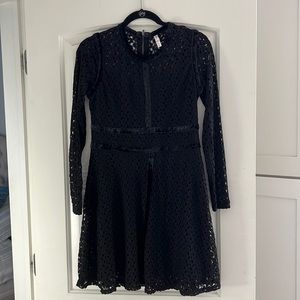 Xhilaration black velvet dress with lace dress.